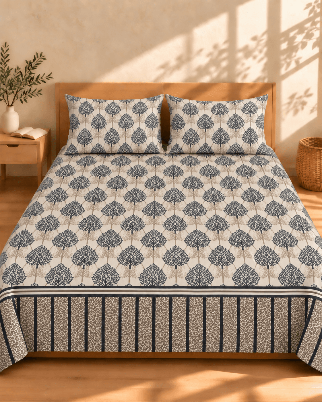 Tree Silhouette Cotton Bedsheet