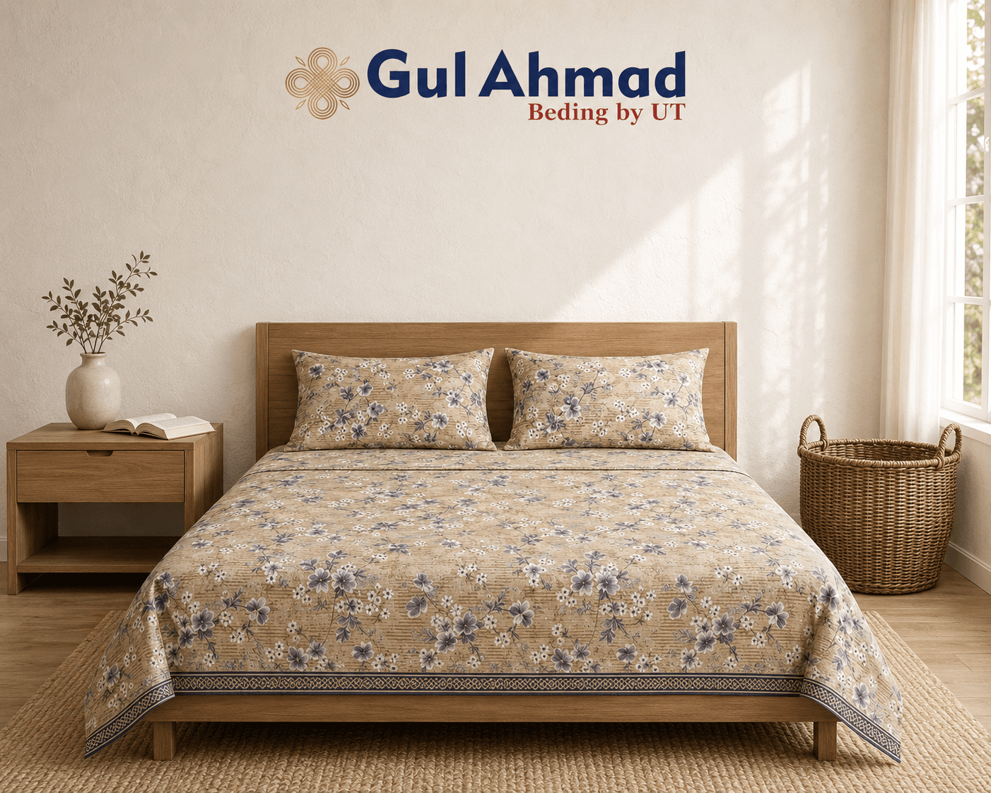 Gul Ahmad 3 piece bedsheet